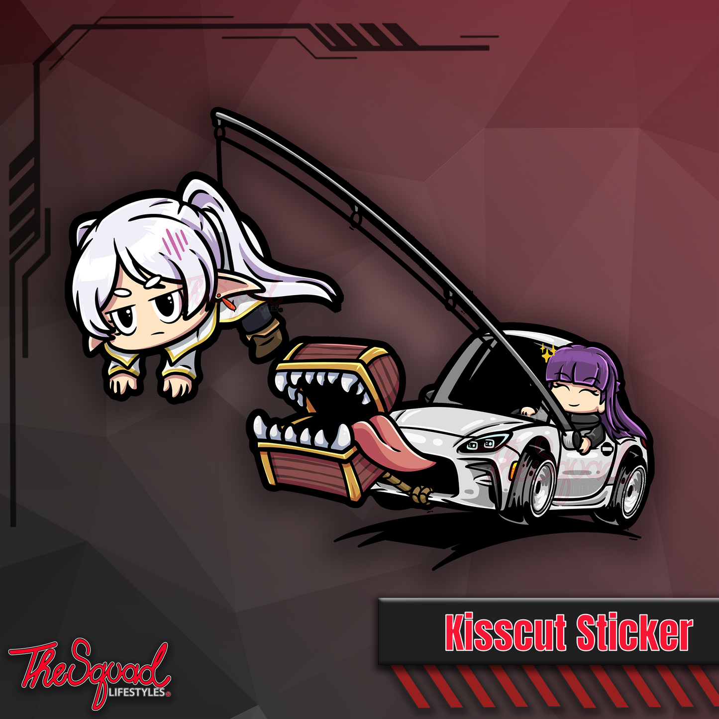 Fishin' for Waifus Sticker