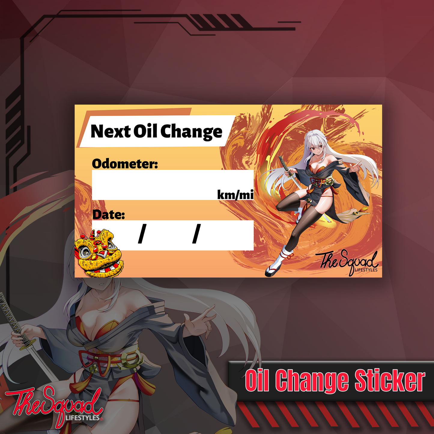 Haruka Legends Oil Change Sticker