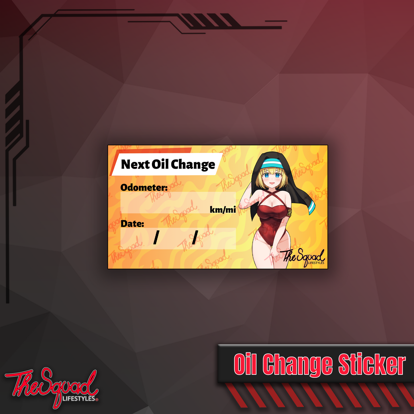 FireForce Lifeguards Oil Change Stickers