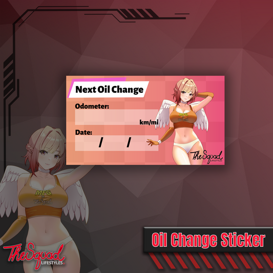 KayCee MFG Angel Oil Change Sticker