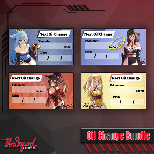 Konosuba Oil Change Sticker Bundle