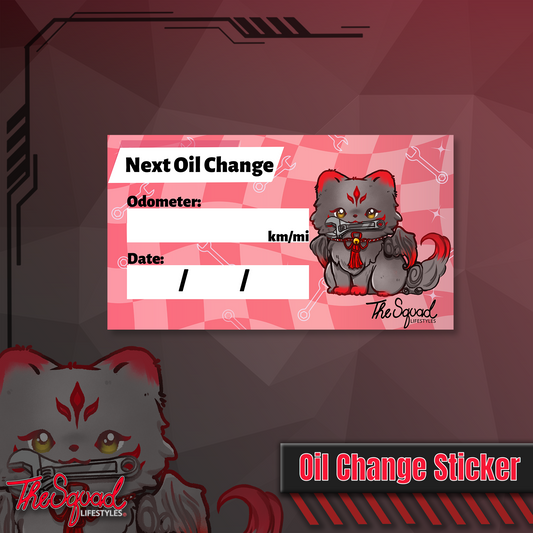 Kumi Oil Change Sticker