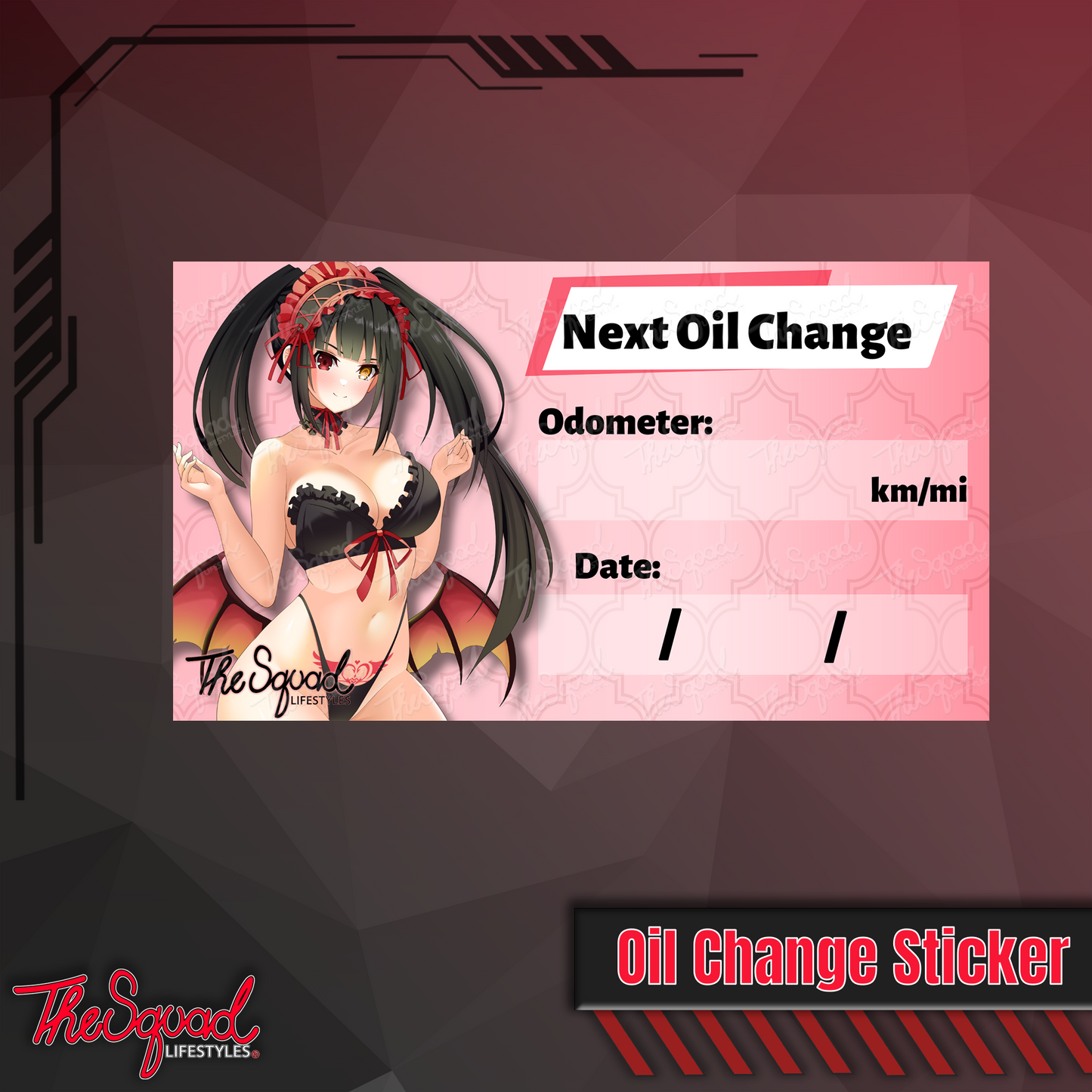 Kurumi Succubus Oil Change Sticker