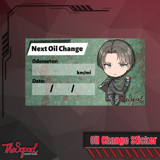 Levi Pocket Oil Change Sticker