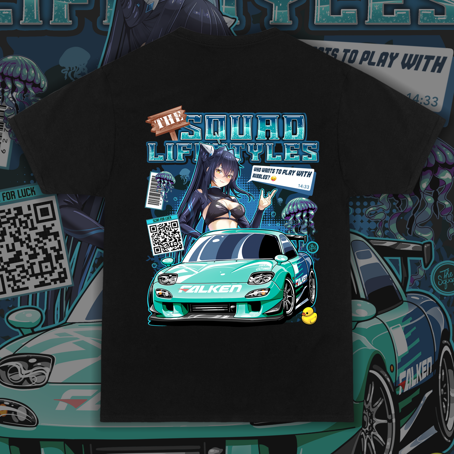 Race Queen Mermaid x RX7 FD T-Shirt