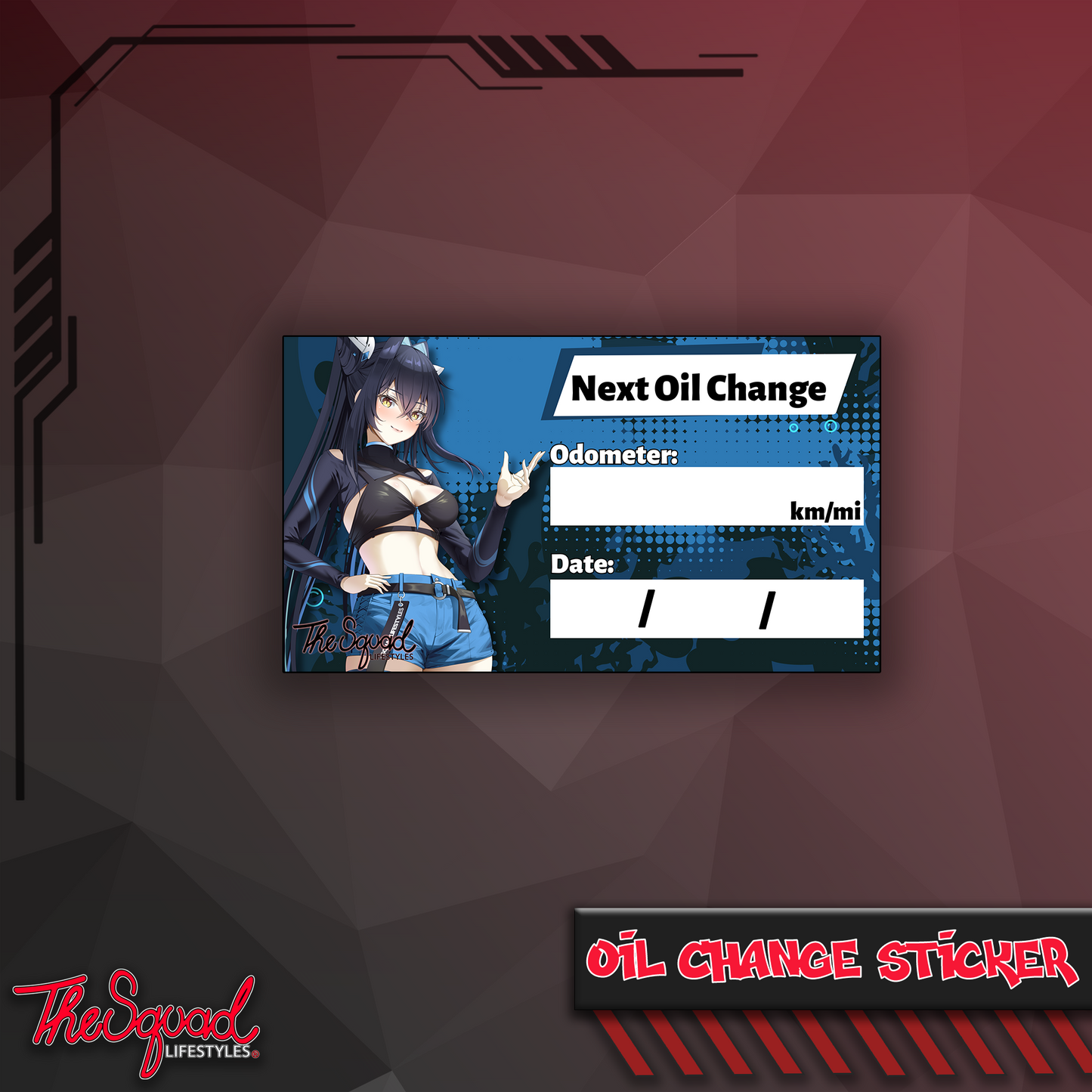 Race Queen Mermaid Oil Change Sticker