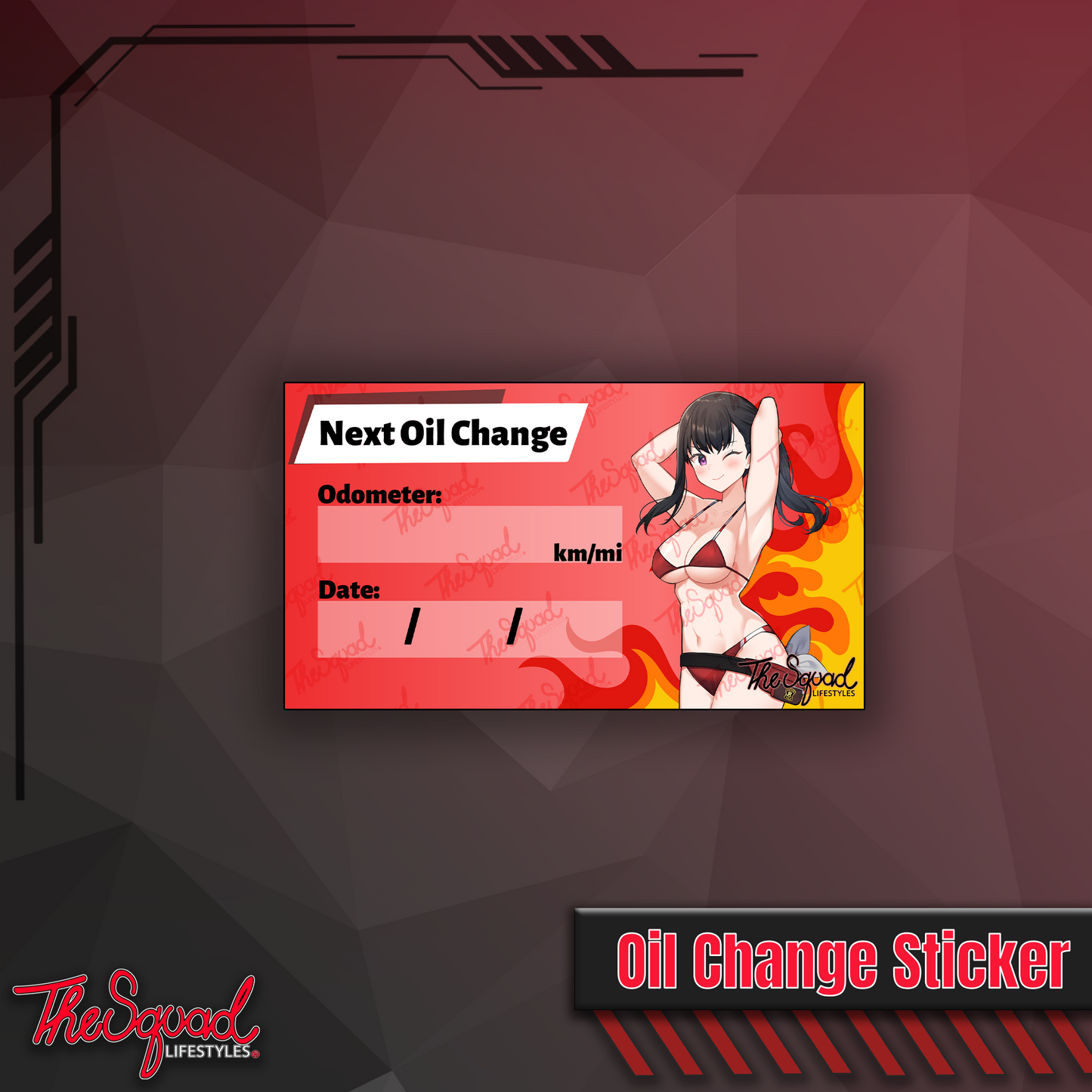 FireForce Lifeguards Oil Change Stickers