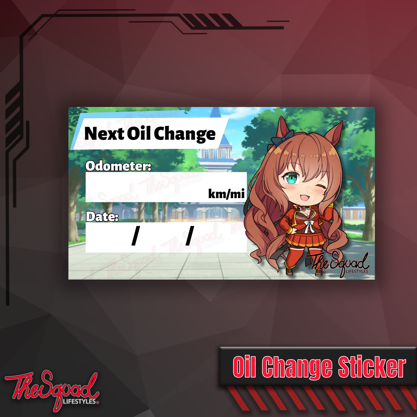 Pocket Umas V4 Oil Change Stickers
