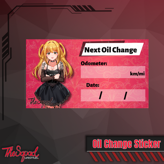 Misa Goth Oil Change Sticker