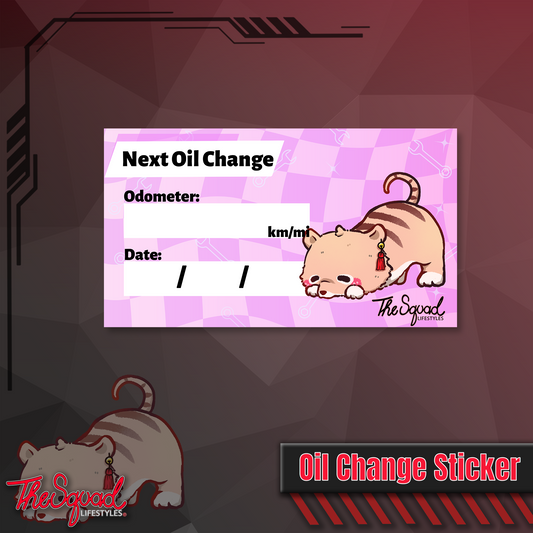 Mitsu Oil Change Sticker