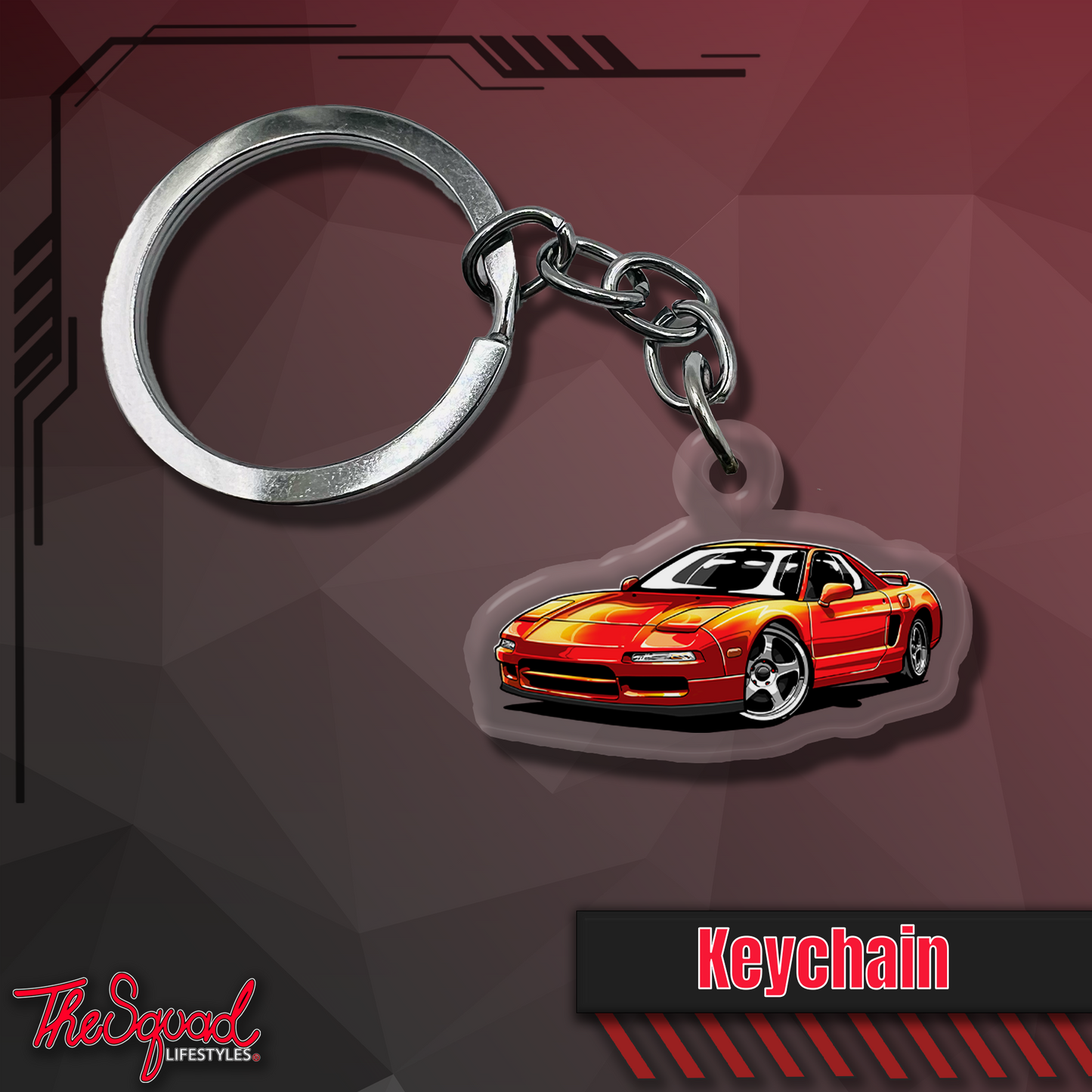 NSX Orange Keychain