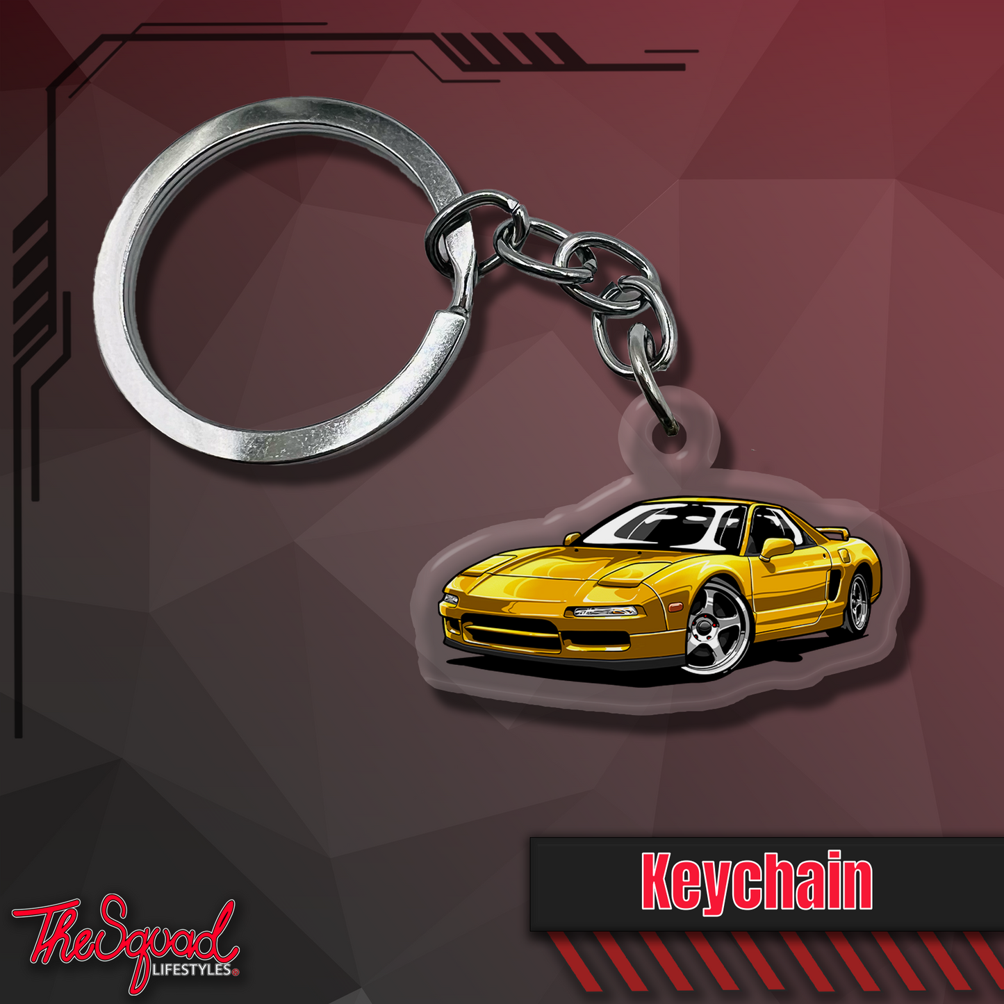 NSX Yellow Keychain