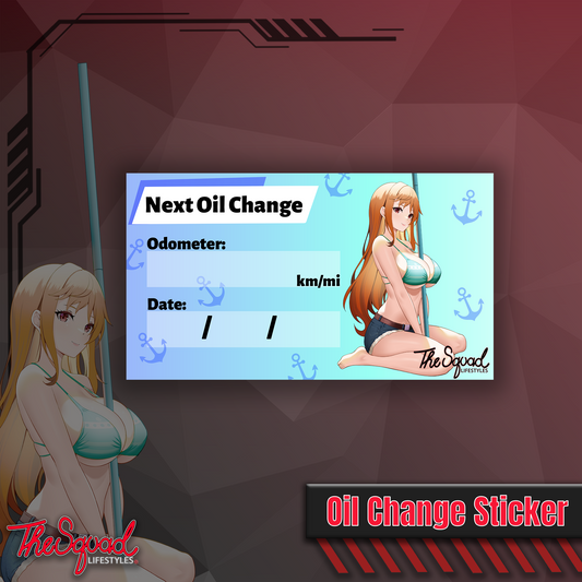 Nami H Oil Change Sticker