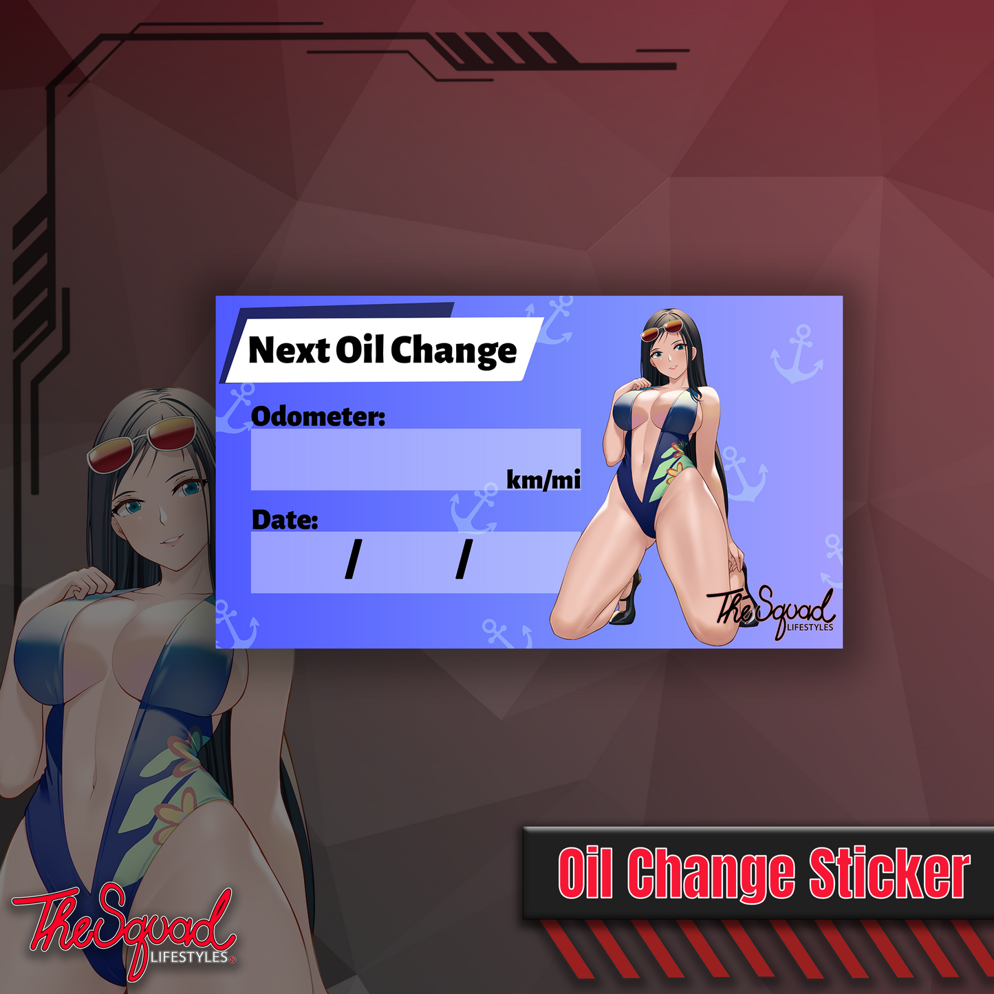 Nico Robin H Oil Change Sticker