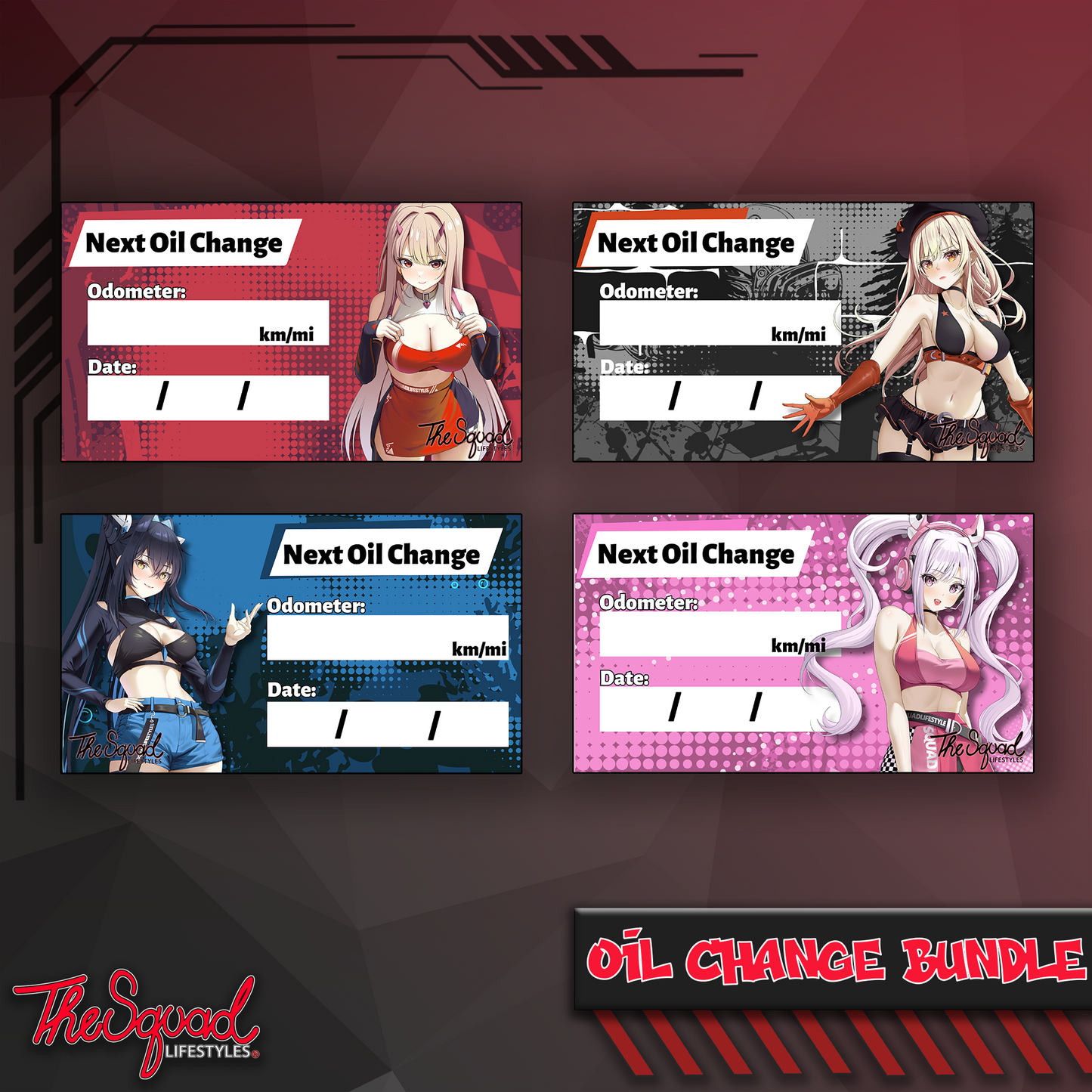 Nikke RaceQueens Oil Change Sticker Bundle