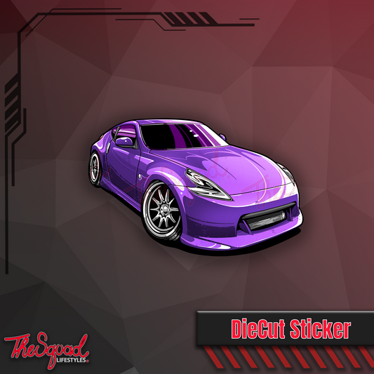 Purple 370z Mini Sticker