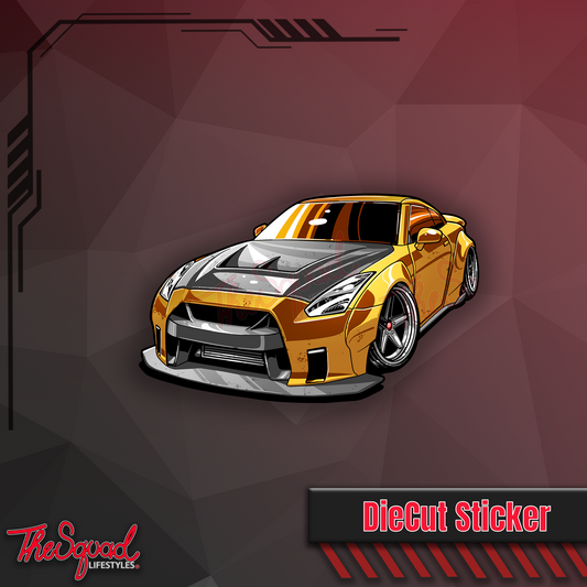 Orange GTR (R35) Mini Sticker