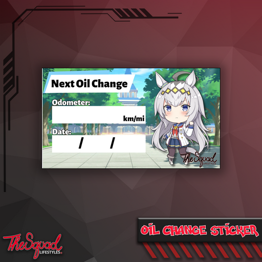 Oguri Oil Change Sticker