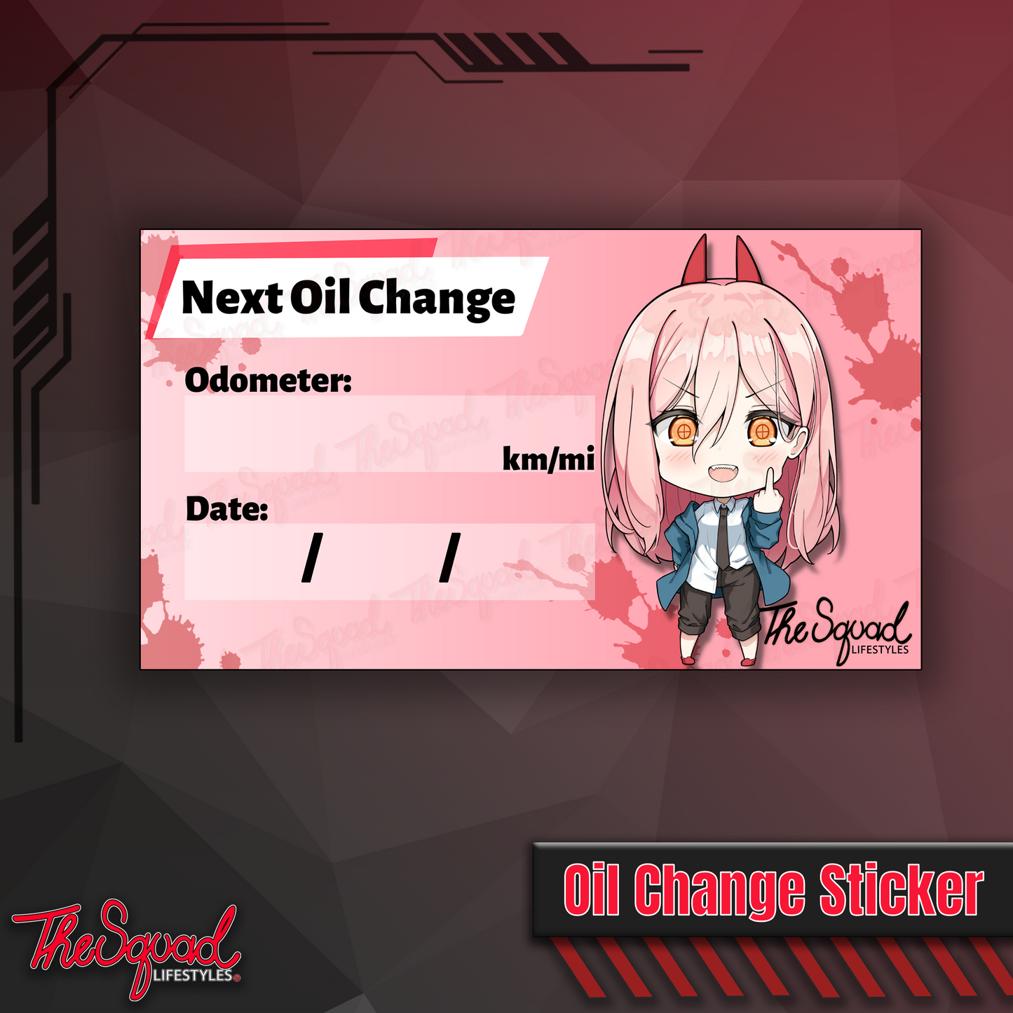 Power Chibi Oil Change Sticker