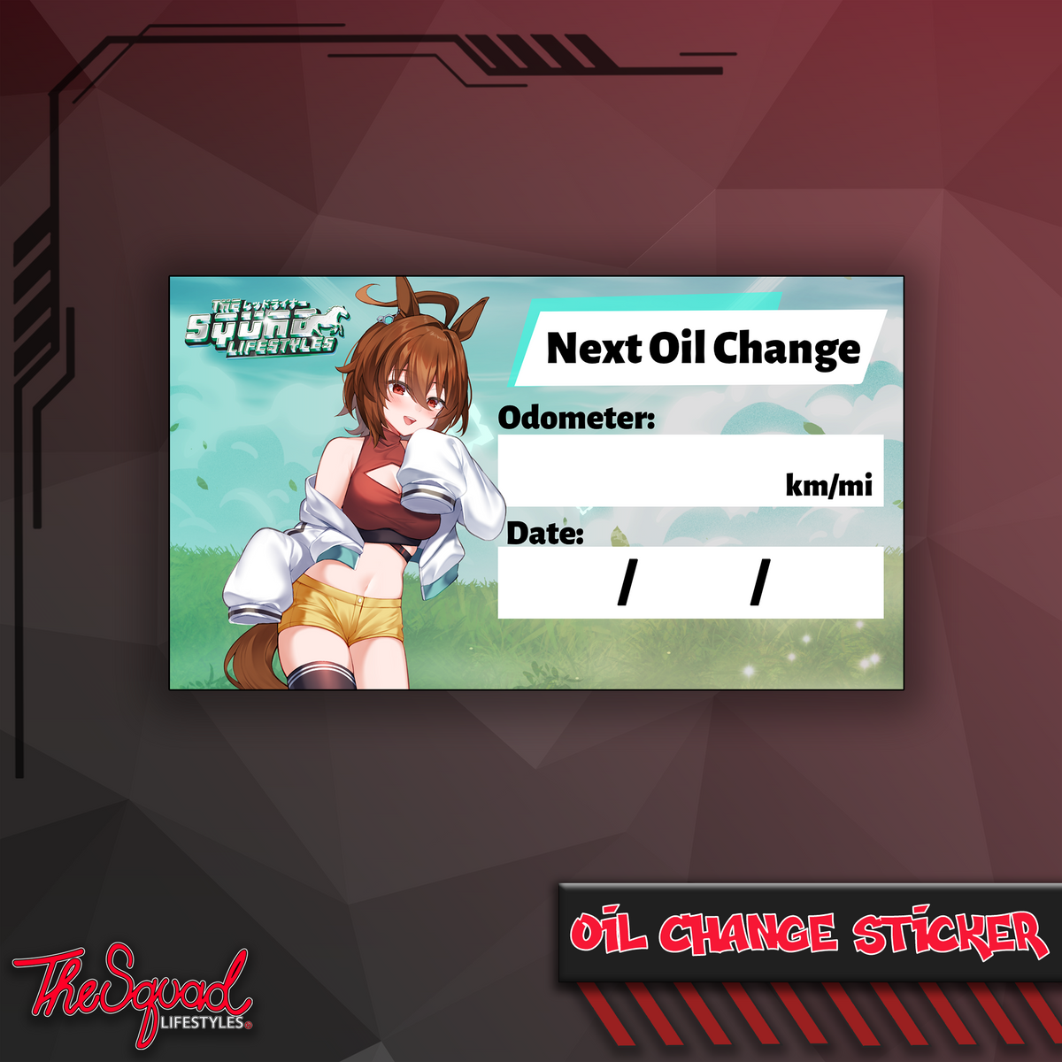 Racer Umas Oil Change Stickers