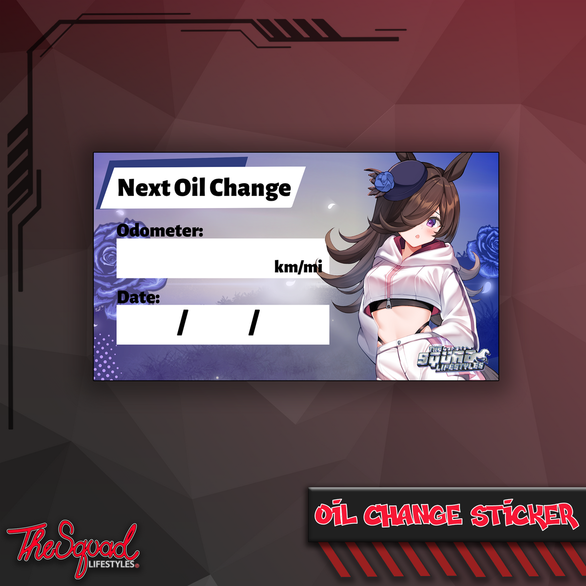 Racer Umas Oil Change Stickers