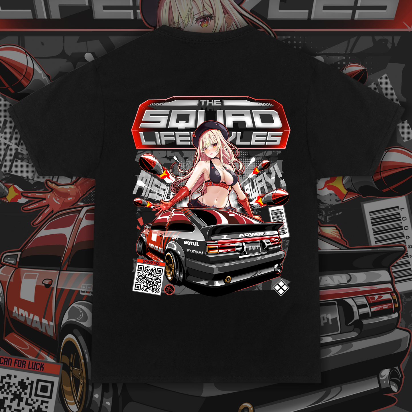 Race Queen Rapi x AE86 T-Shirt
