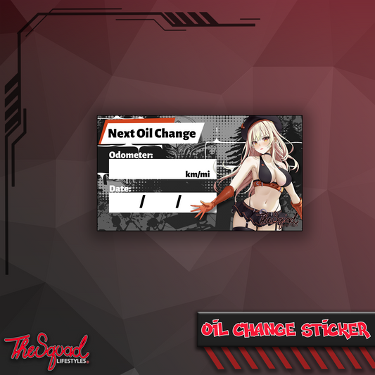 Race Queen Rapi Oil Change Sticker