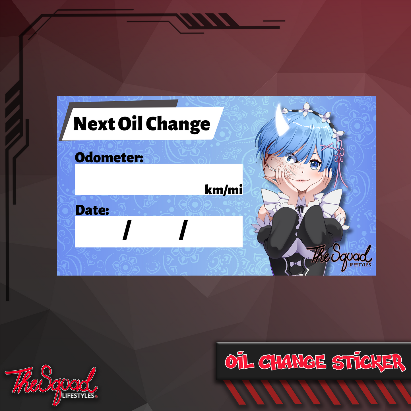 Rem DeathCore Oil Change Sticker