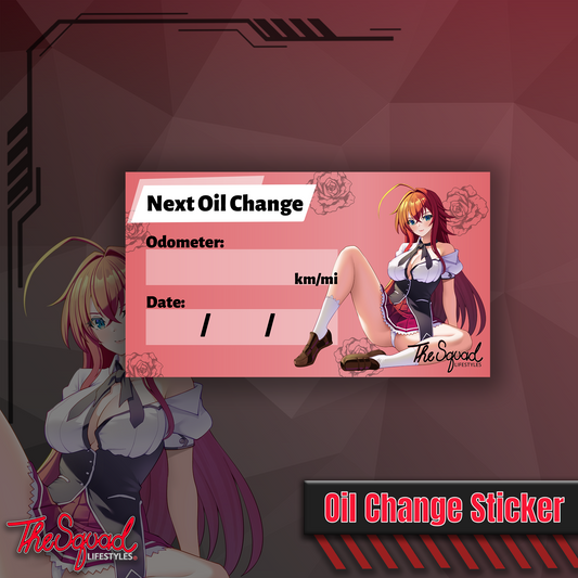 Rias H Oil Change Sticker