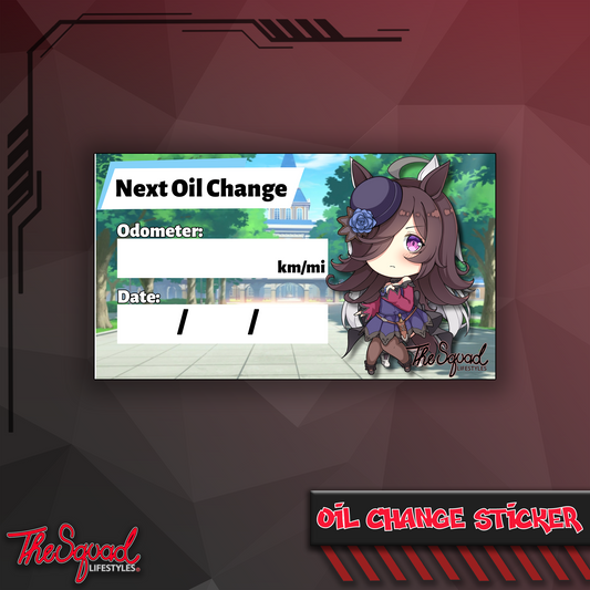 Rice Shower Oil Change Sticker