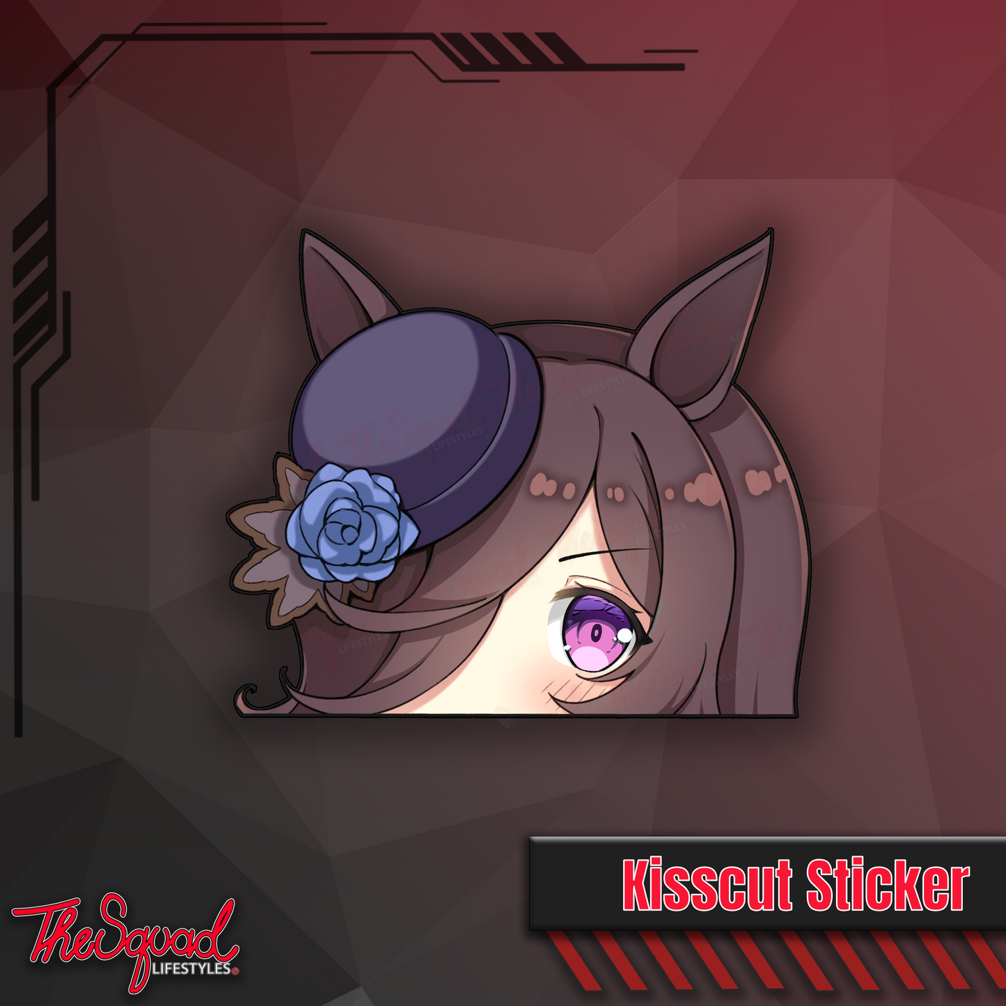 Uma Pocket Waifus Peeker Stickers