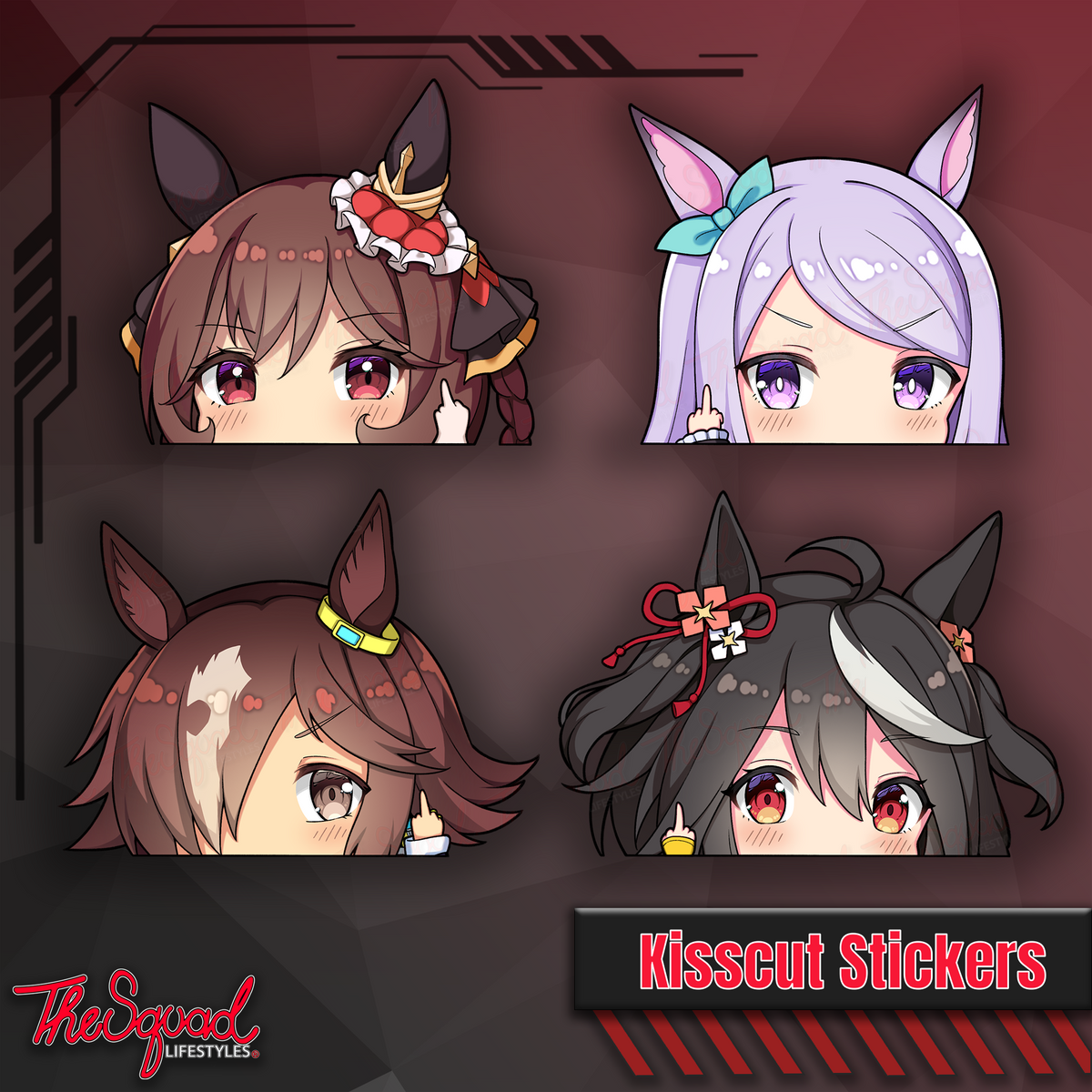 Uma Pocket Waifus V5 Peeker Stickers
