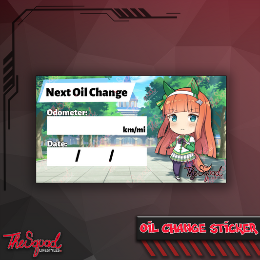 SilenceSuzuka Oil Change Sticker