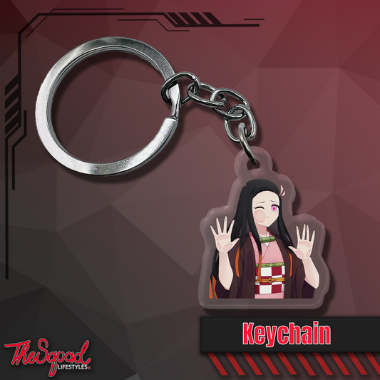 Squished Nezuko Keychain