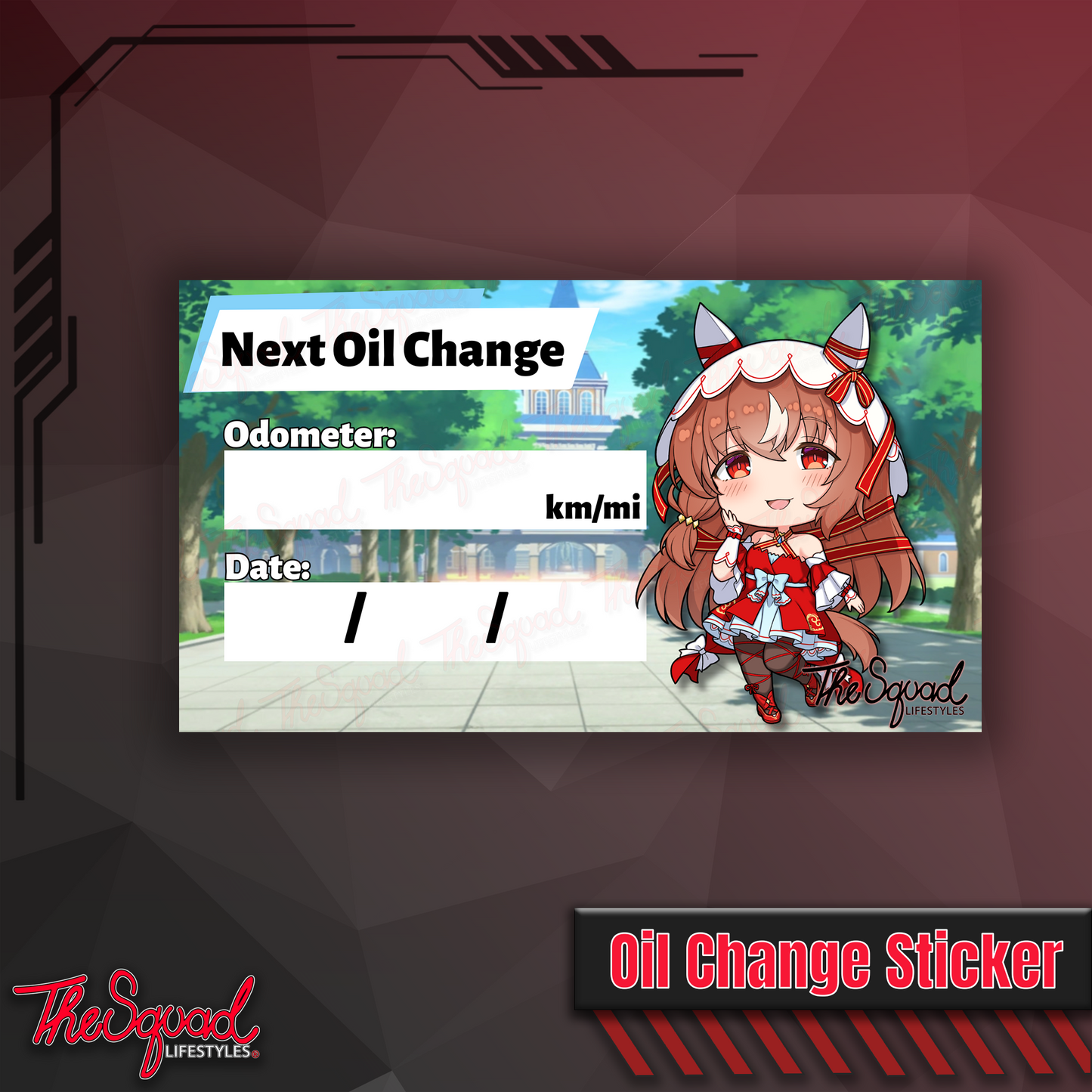 Pocket Umas V4 Oil Change Stickers