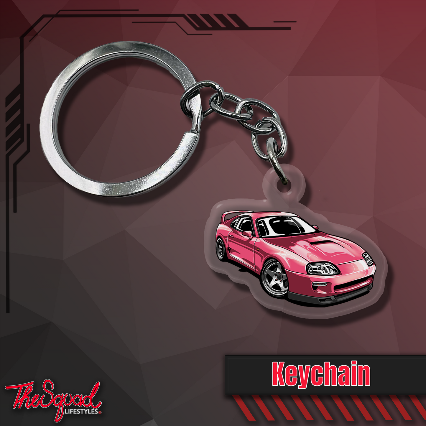 MK4 (A80) Supra Pink Keychain