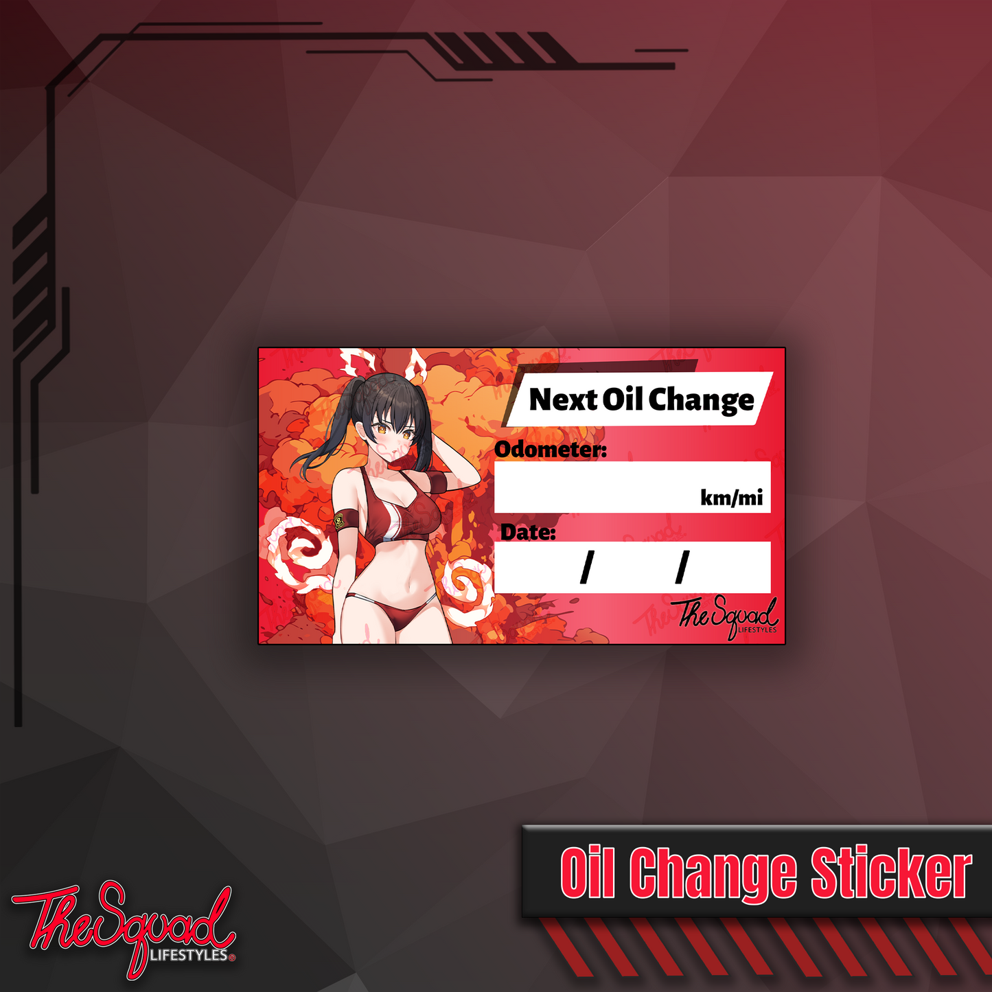 FireForce Lifeguards Oil Change Stickers