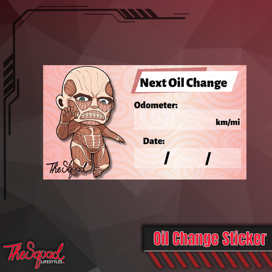 Titan Pocket Oil Change Sticker