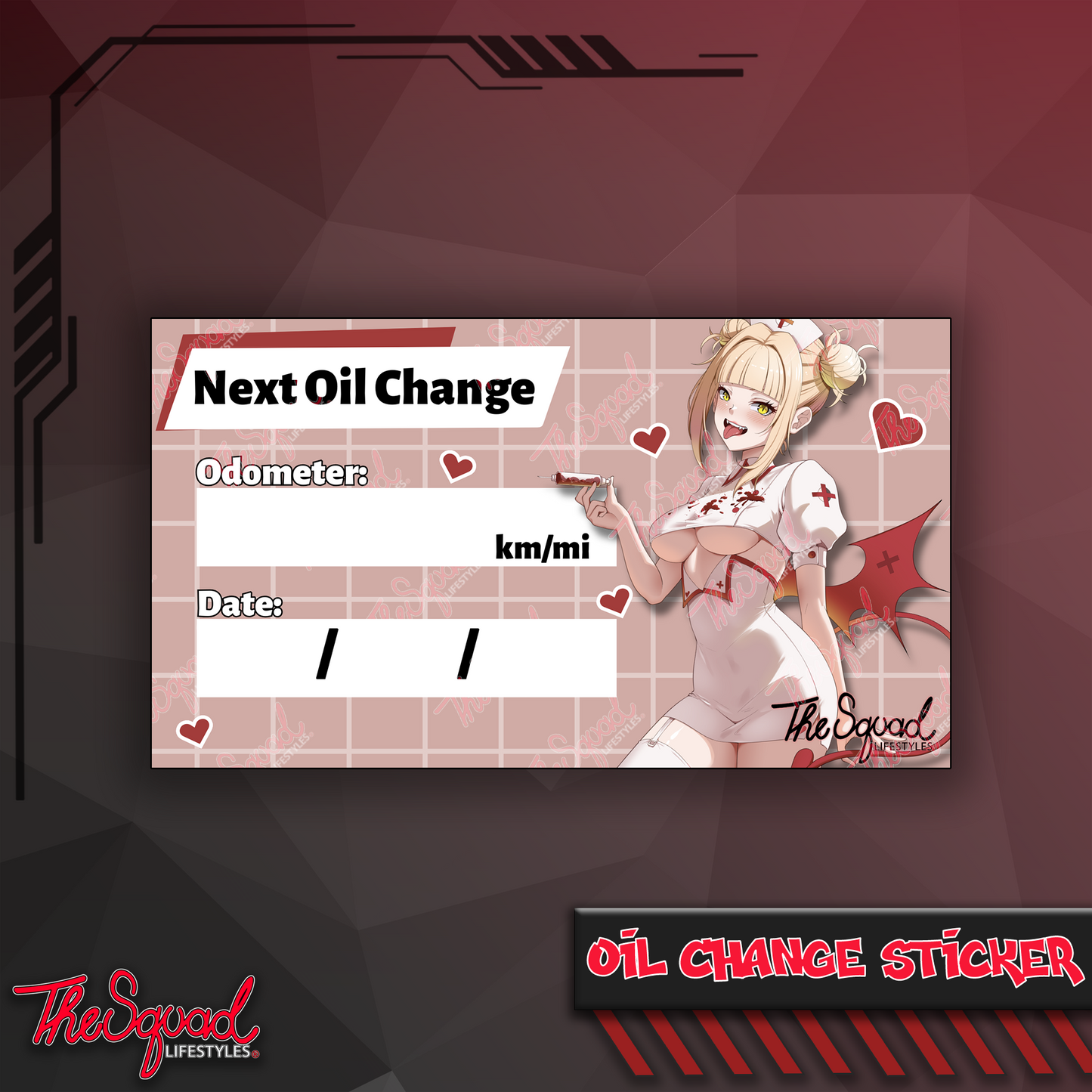 NurseToga Oil Change Sticker