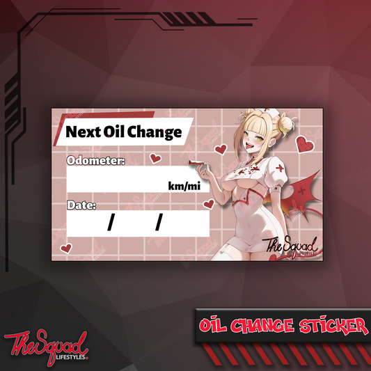 NurseToga Oil Change Sticker