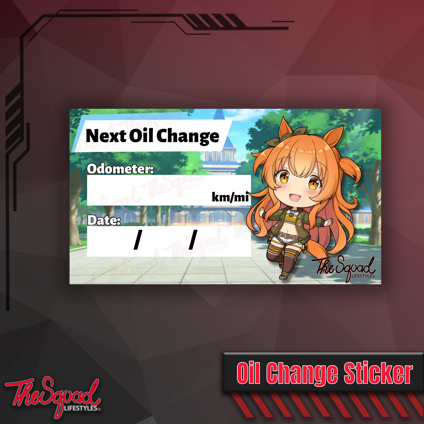 Pocket Umas V4 Oil Change Stickers