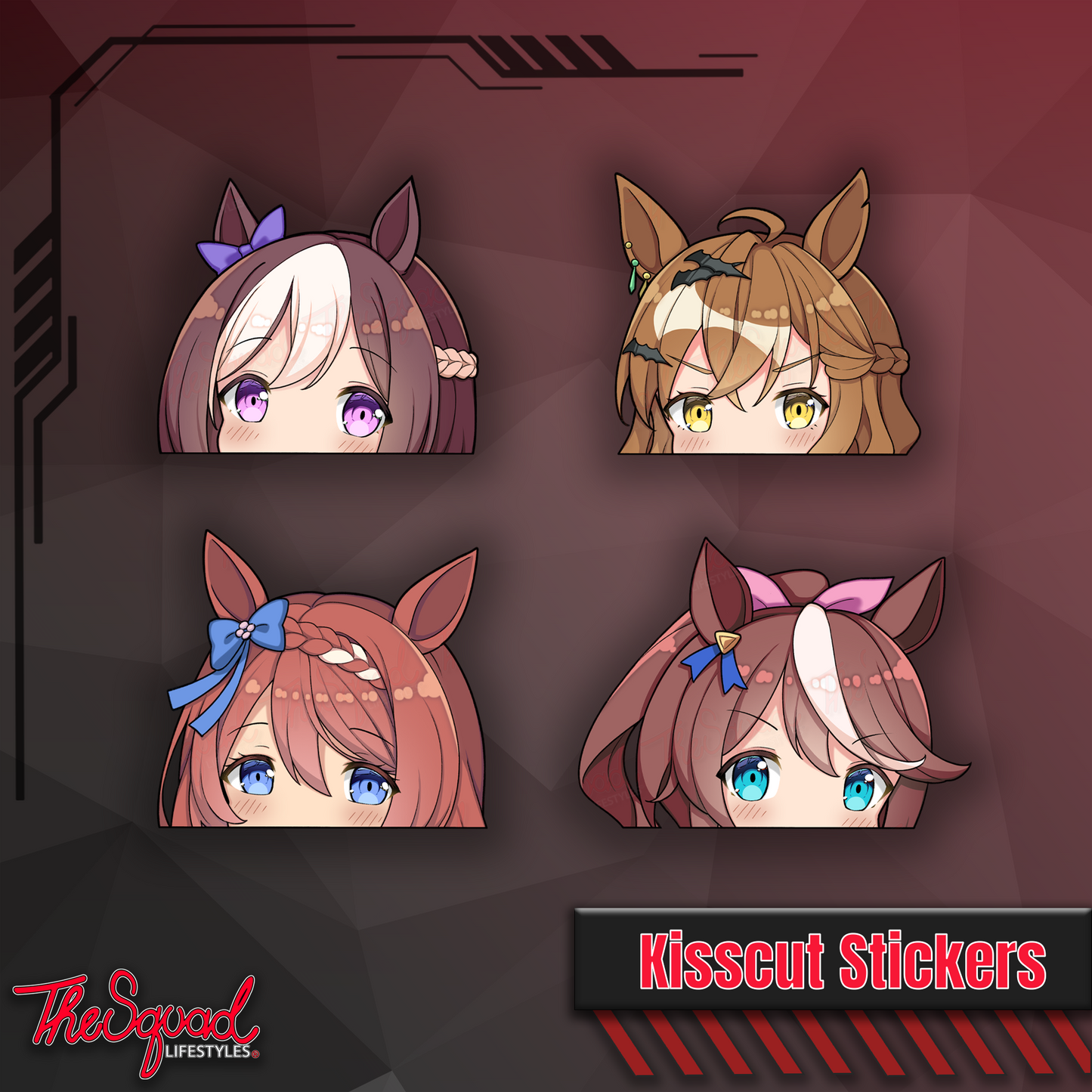Uma Pocket Waifus V3 Peeker Stickers