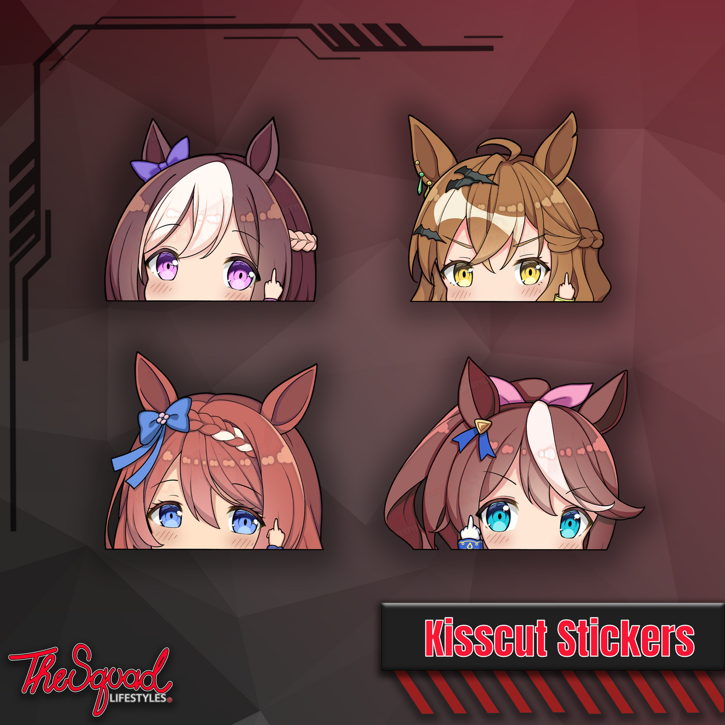 Uma Pocket Waifus V3 Peeker Stickers