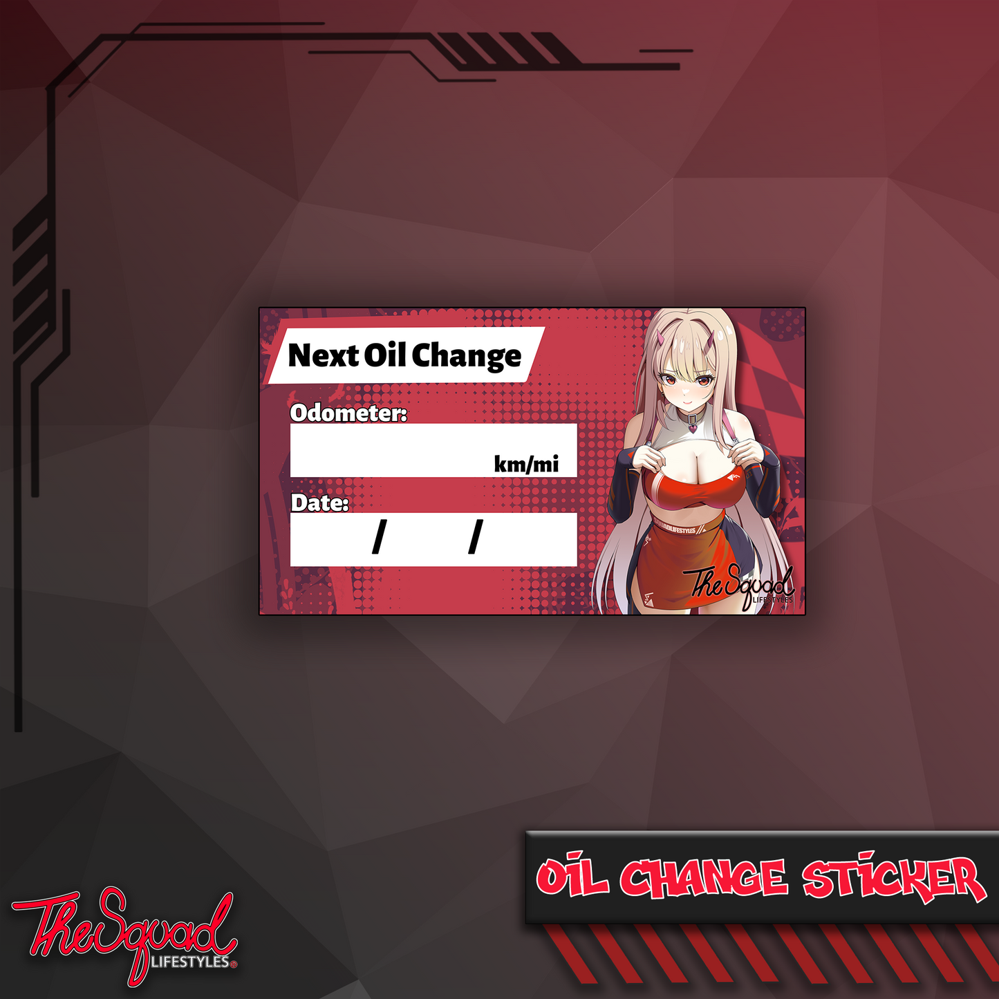 Race Queen Viper Oil Change Sticker