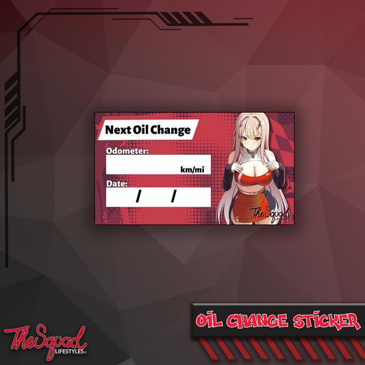 Race Queen Viper Oil Change Sticker