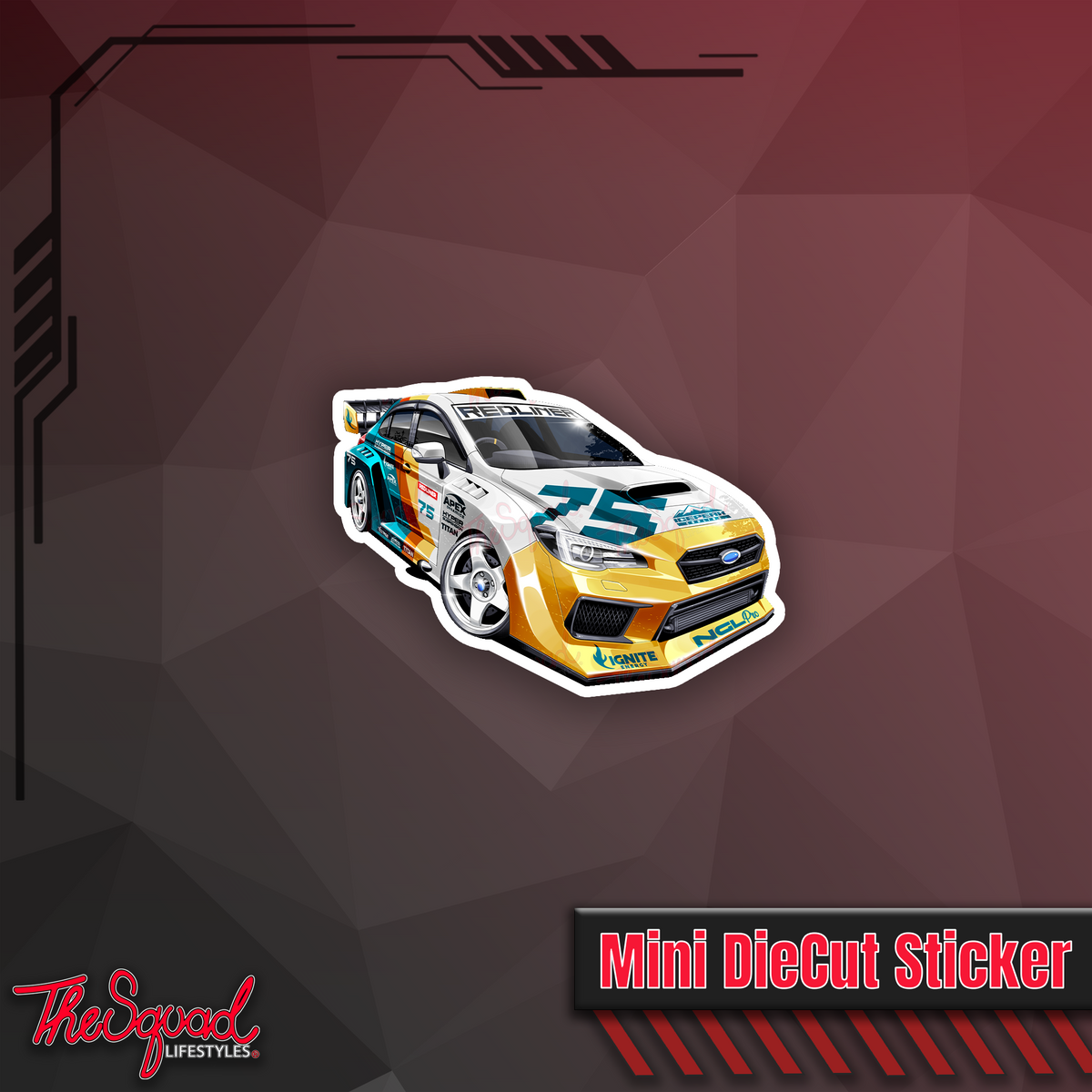 STI Racer Uma Mini Sticker