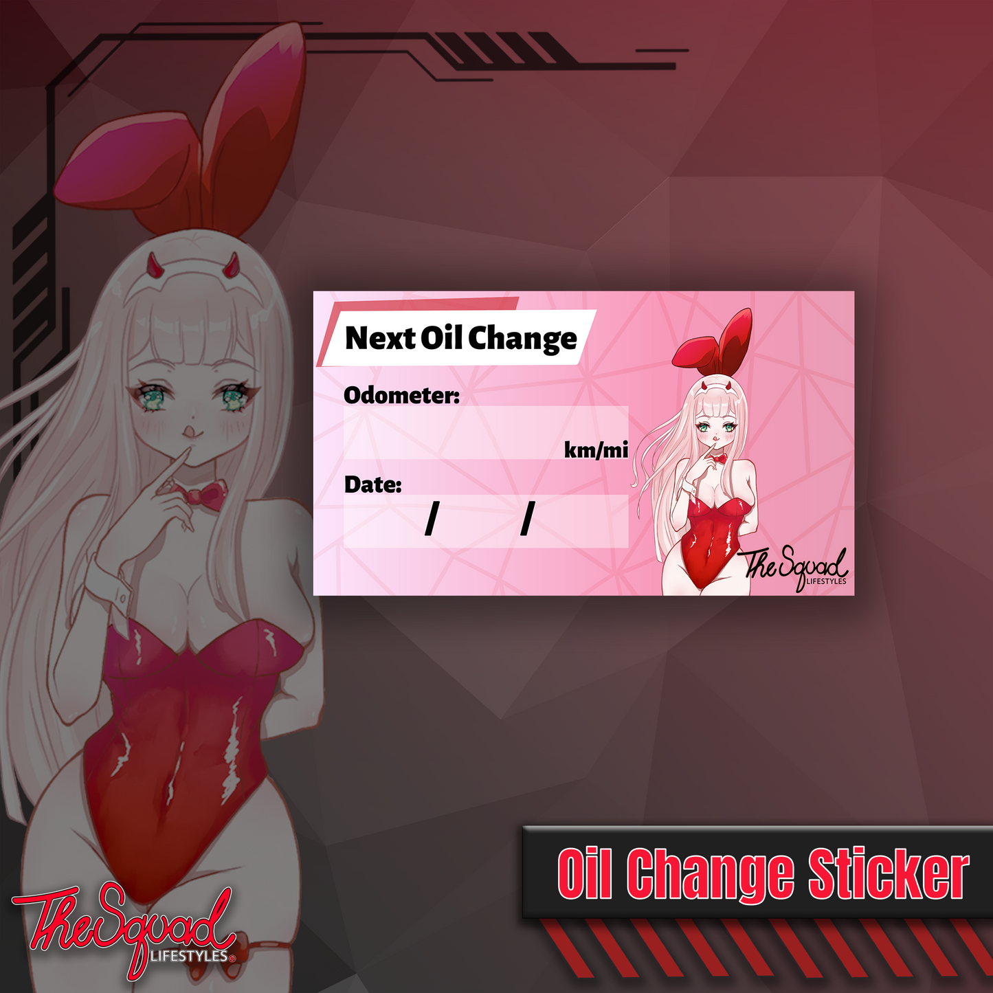 Zero Two Bunny Oil Change Sticker