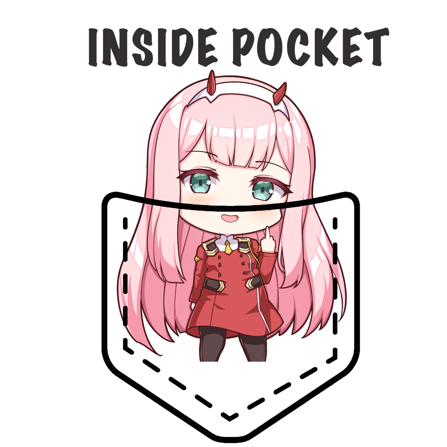 Zero Two Pocket Waifu Shirt