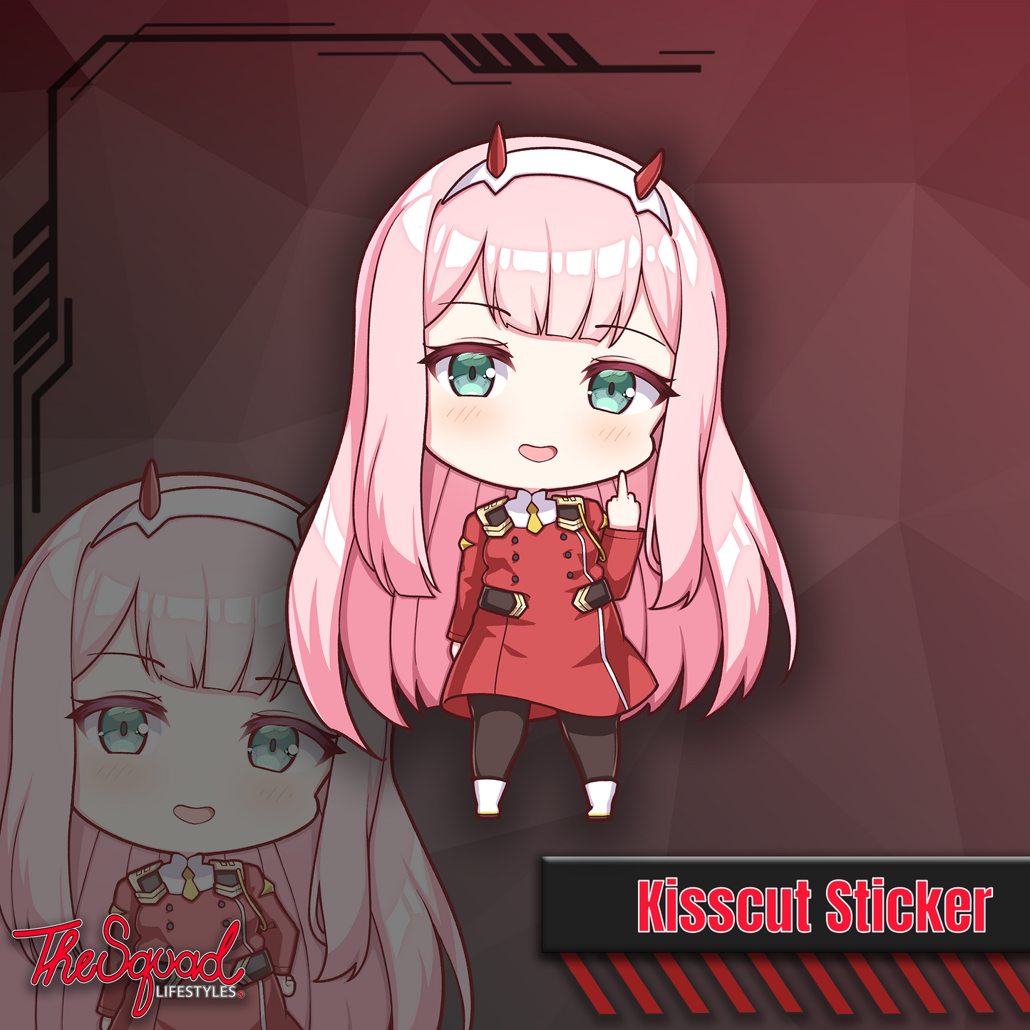 Zero Two Pocket Waifu Sticker