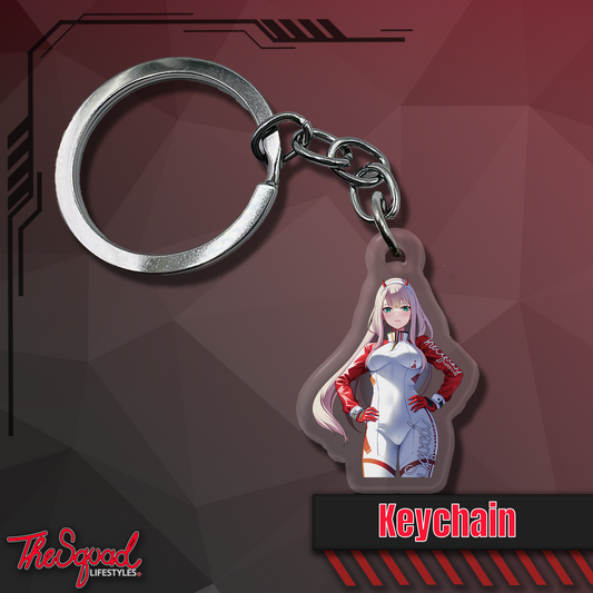 Race Queen Zero Two Keychain